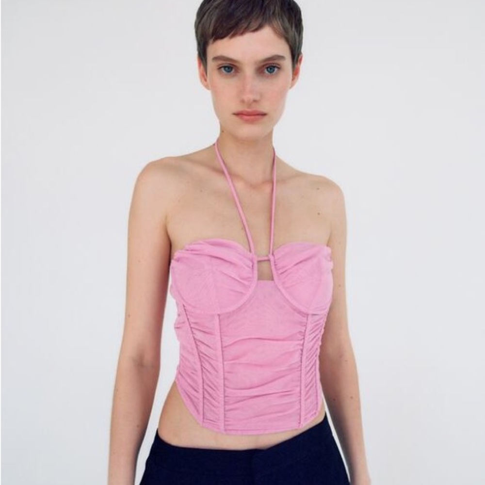 Zara tulle corset top